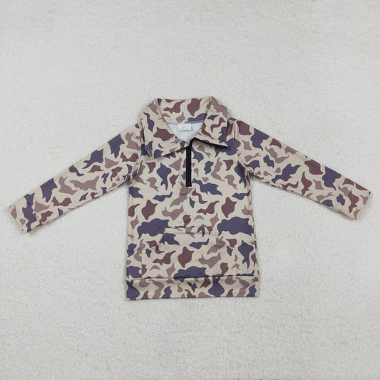 BT1037 Pocket Camouflage Zip-up Long-Sleeved Boys Top RTS 202510