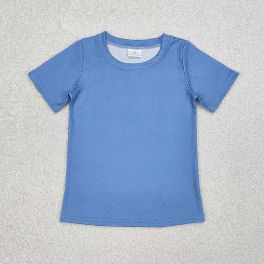 BT1082 Blue Short Sleeve Top Puppy Printed Boys boutique Long Sleeve Top T-Shirts RTS202412
