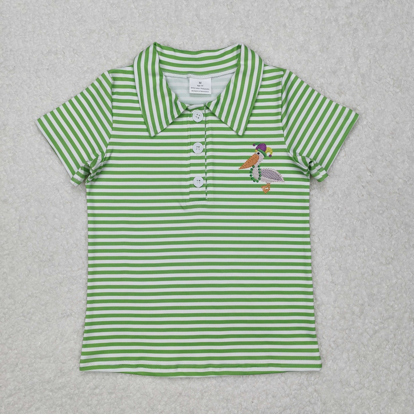 BT1094 Embroidered Duck BOY Boutique short sleeve polo T-shirts Boy boutique outfits RTS202412