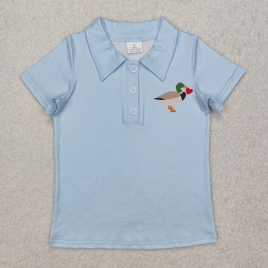 BT1106 Duck Love Blue Polo short sleeve t-shirts baby boys boutique summer outfit 202501RTS
