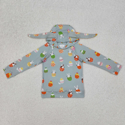 BT1136 Easter Bunny Egg Long Sleeve Top Shirts Boys Boutique clothes  202503 RTS