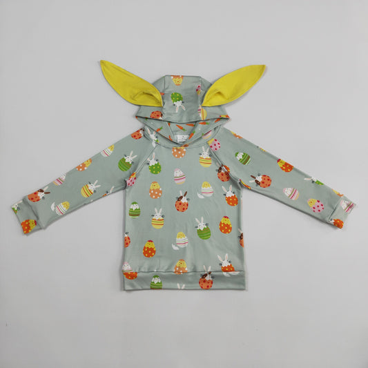 BT1136 Easter Bunny Egg Long Sleeve Top Shirts Boys Boutique clothes  202503 RTS