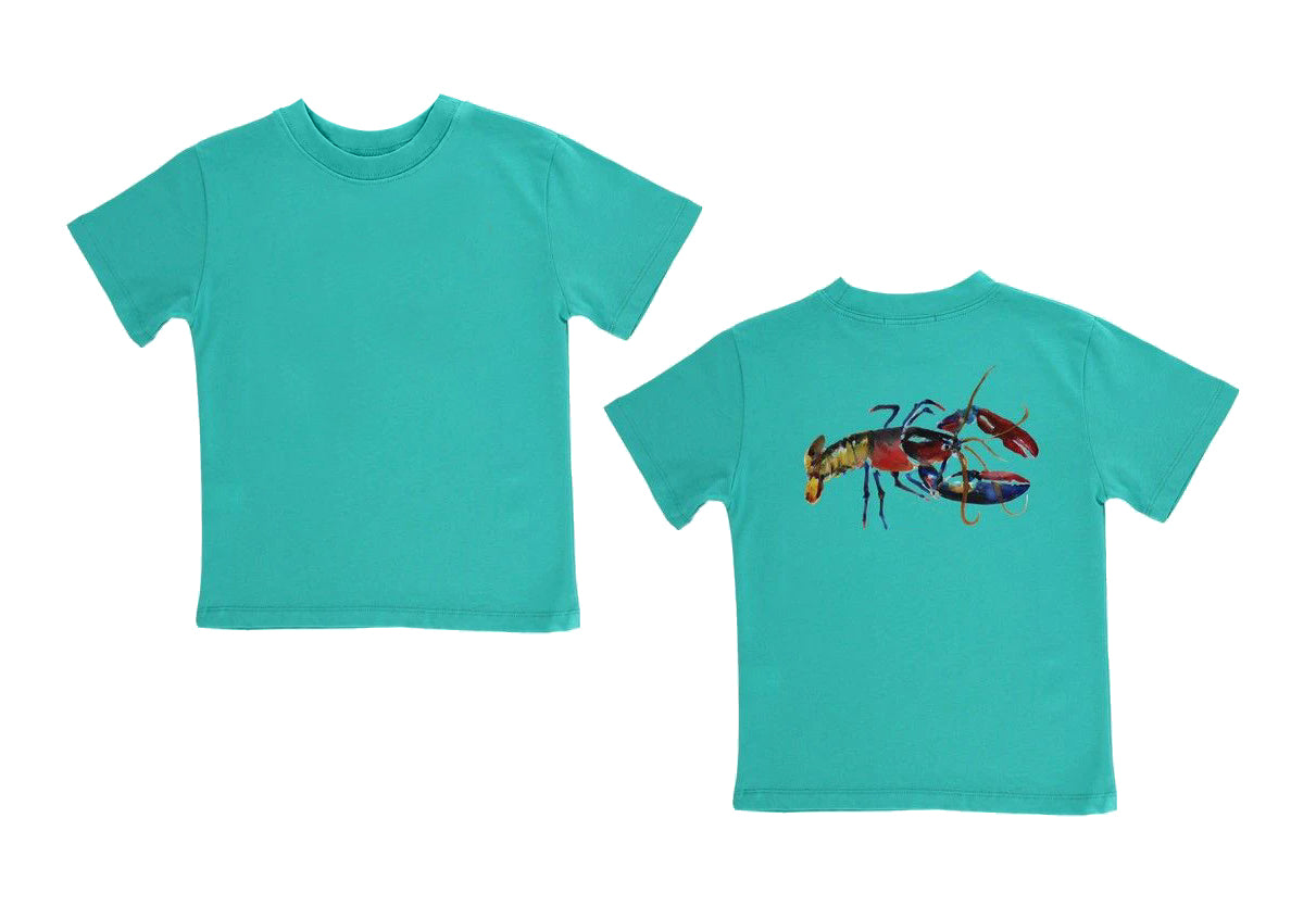 preorder BT1241 Lobster Blue Green Short Sleeve Top Shirts Boys Boutique Outfits 202504