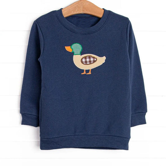 preorder BT1297 Duck Hunting Navy Blue Long Sleeve Top Boys 202507