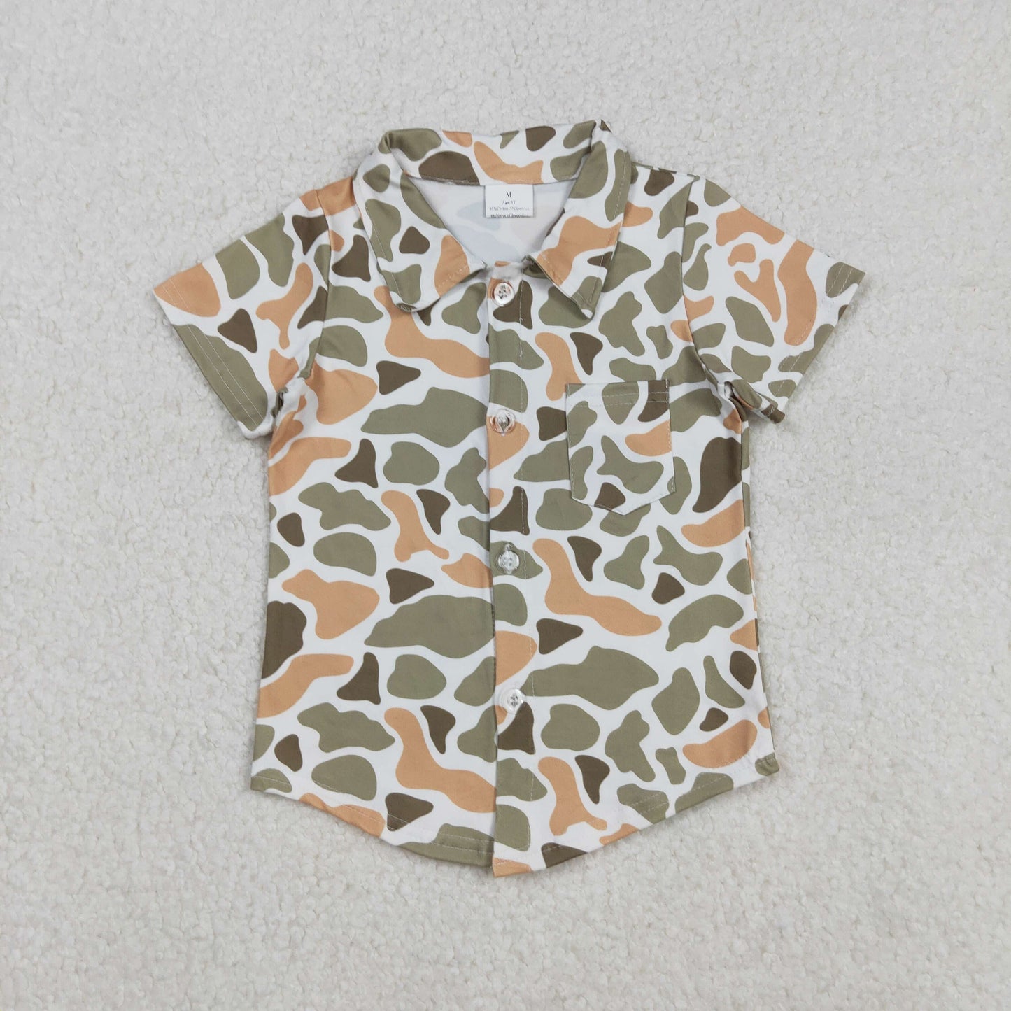 BT1312 Camouflage Button Polo Short Sleeve Boys Top 202509 RTS