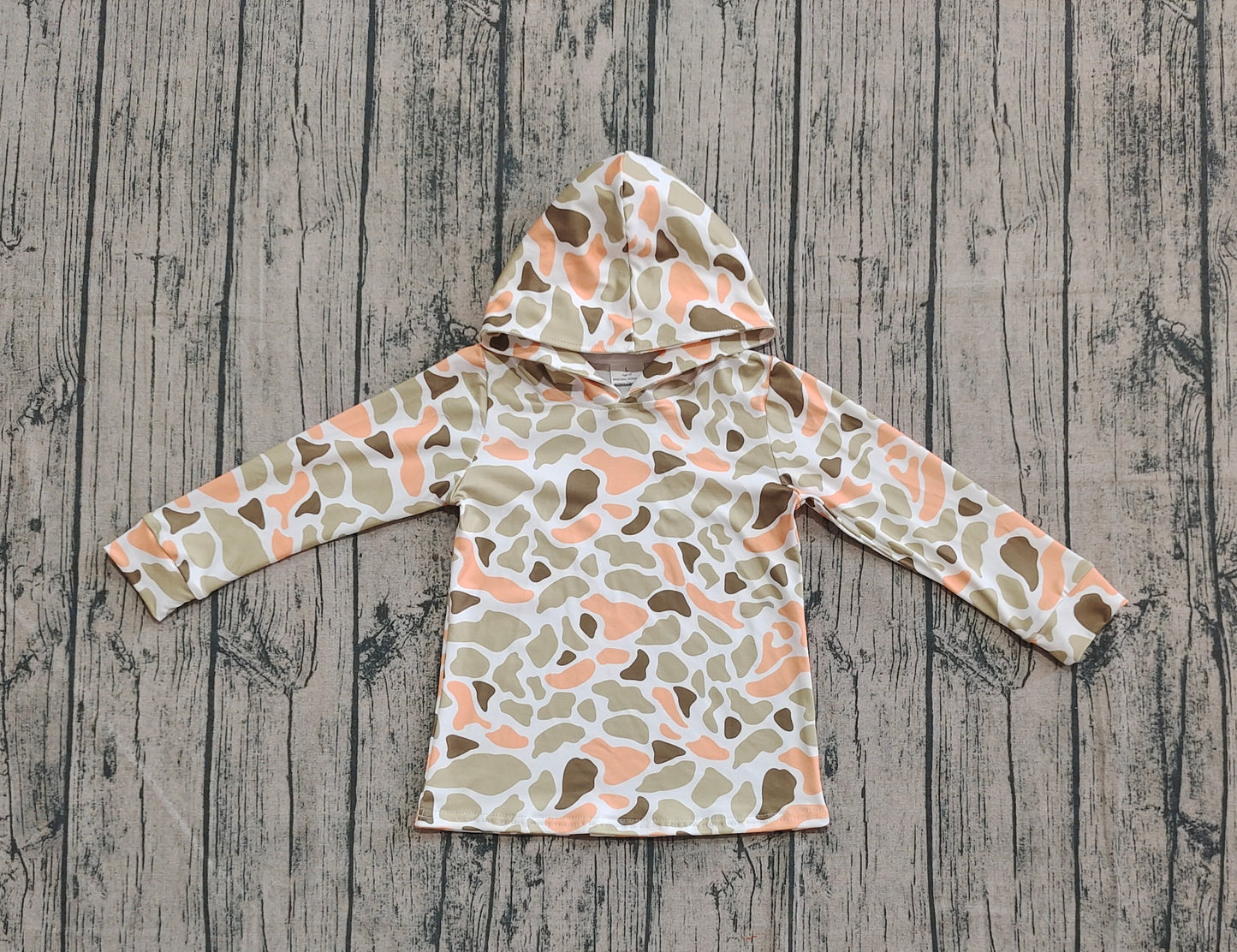 preorder BT1313 Camouflage Hooded Long Sleeve Boys Top 202508