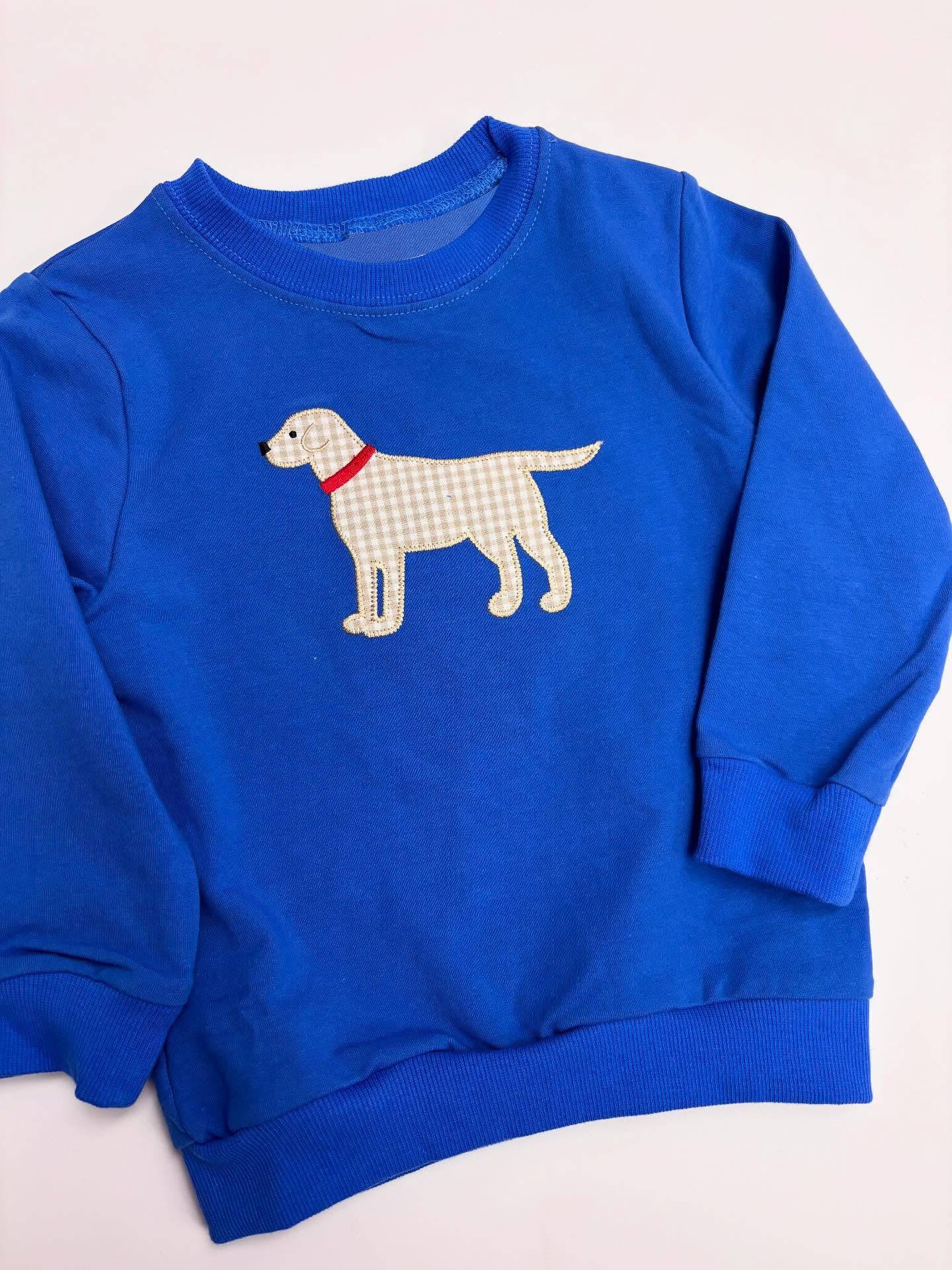 preorder BT1333 Puppy Blue Long Sleeve Boys Top 202508