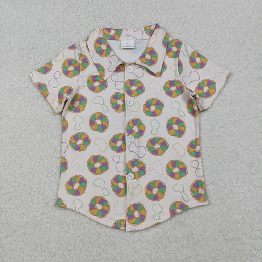 BT1372 Mardi Gras Polo Short Sleeve Boys Top 202510 RTS