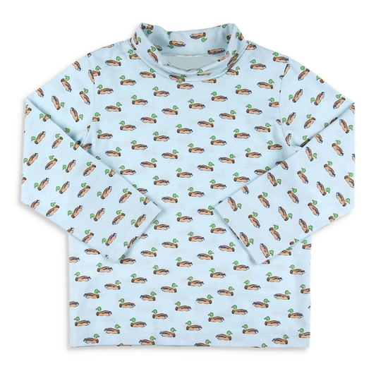 MOQ 8 preorder BT1380 Ducks Blue Green Long Sleeve Boys Top 202509