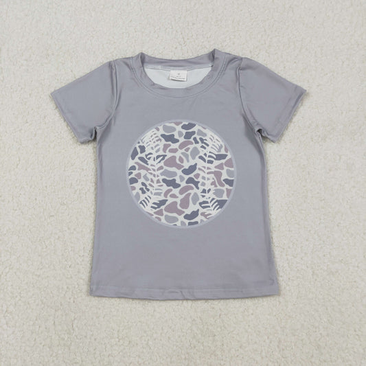 BT1430 Gray Blue Camouflage Baseball Short Sleeve Boys Top 202512 RTS