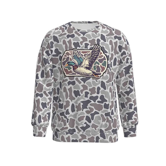 NO MOQ Preorder BT1475 Adult Male Duck Hunting Gray Brown Camouflage Long Sleeve Top 202510
