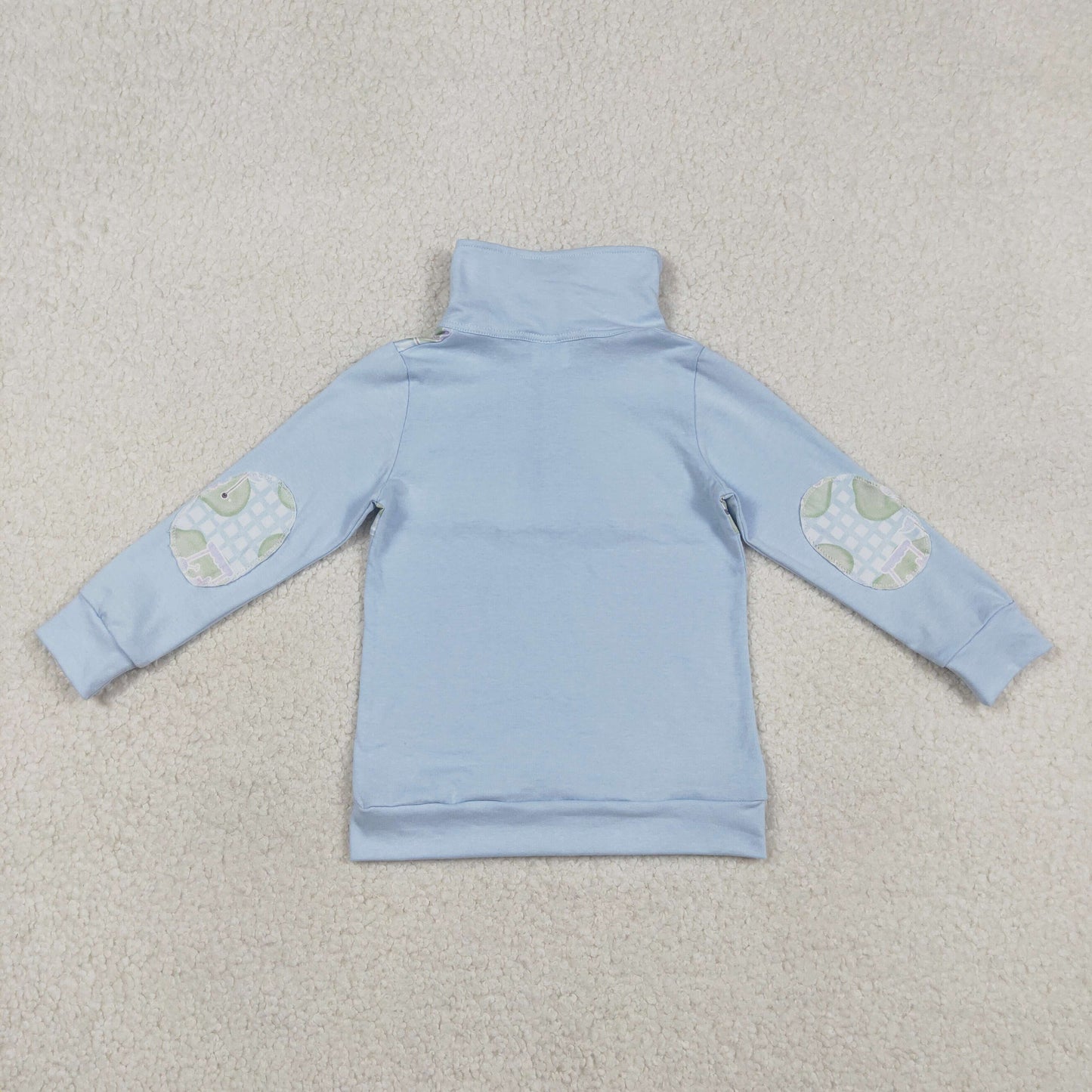 BT1492 Golf Tour Bus Blue Buttons Collar Long Sleeve Boys Top 202601 RTS