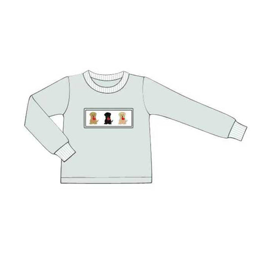 MOQ 5 preorder BT1502 Valentines Day Love Puppy Long Sleeve Boys Top 202511