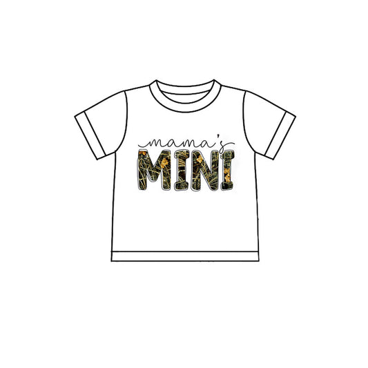 MOQ 5 PCS preorder BT1540 MAMA‘S MINI Camouflage White Short Sleeve Boys Top 202511