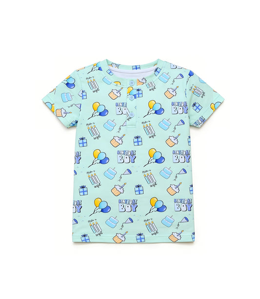 MOQ 5 PCS preorder BT1704 Happy Birthday Boy Short Sleeve Top 202601