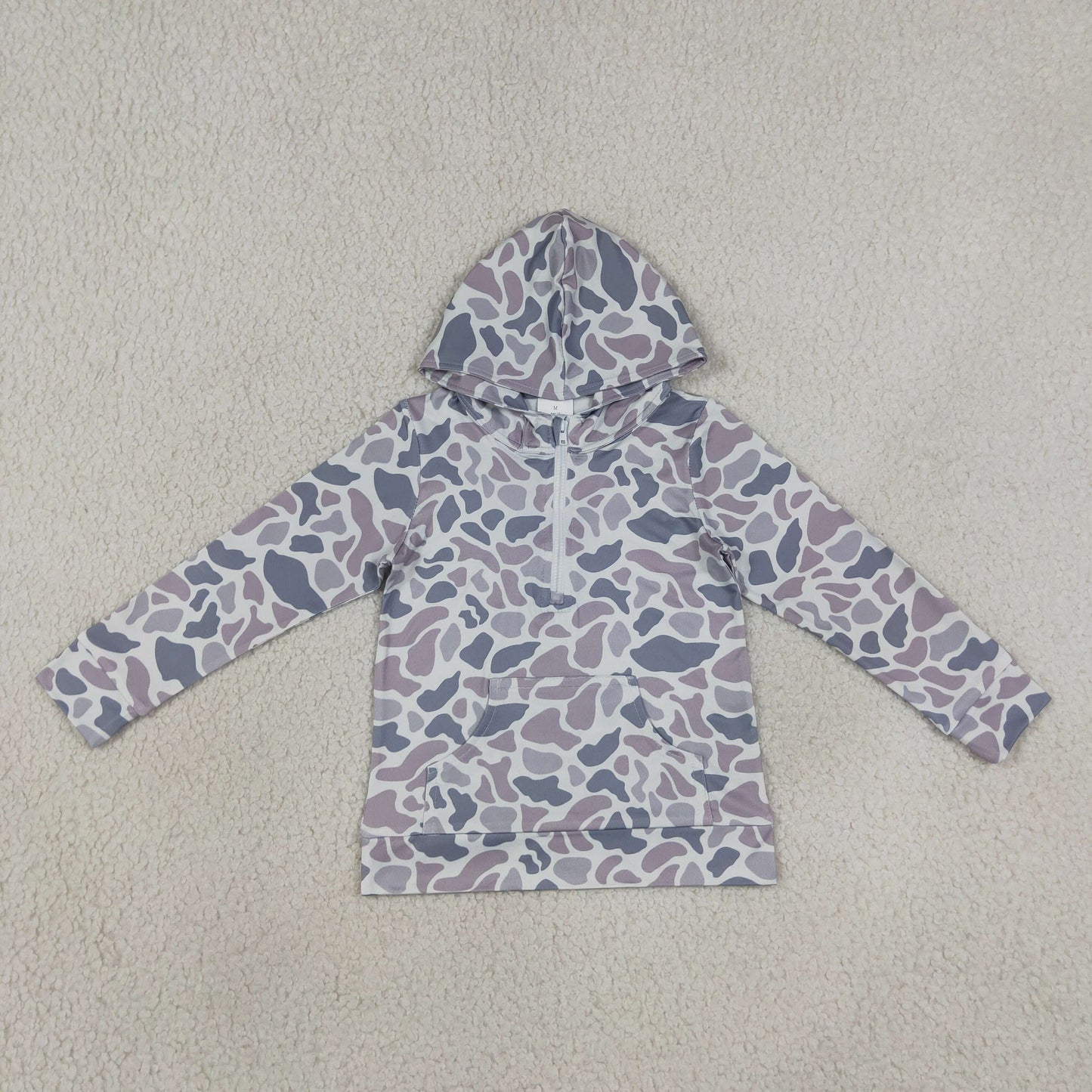BT1849 Gray Blue Camo Hooded Long Sleeve Boys Top 202607 RTS