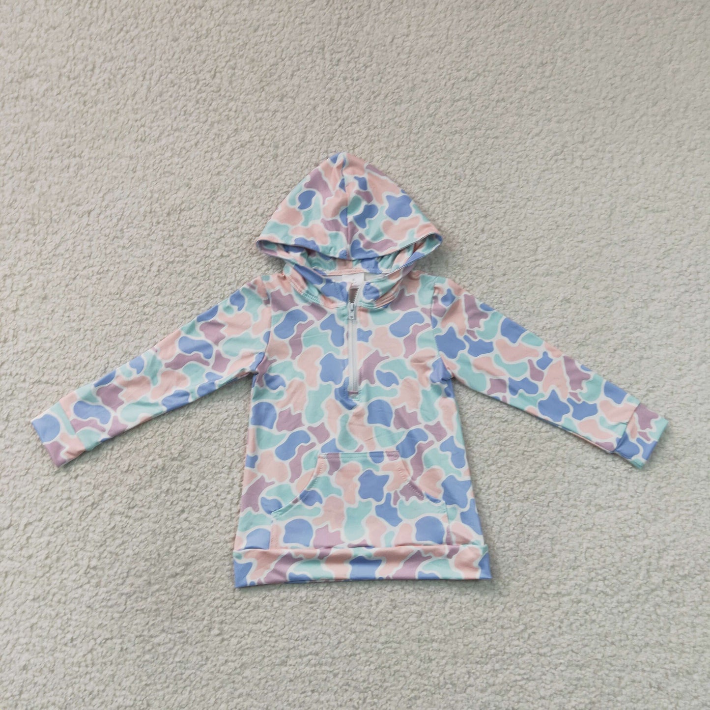 BT1855 Pink Blue Camo Hooded Long Sleeve Boys Top 202607 RTS