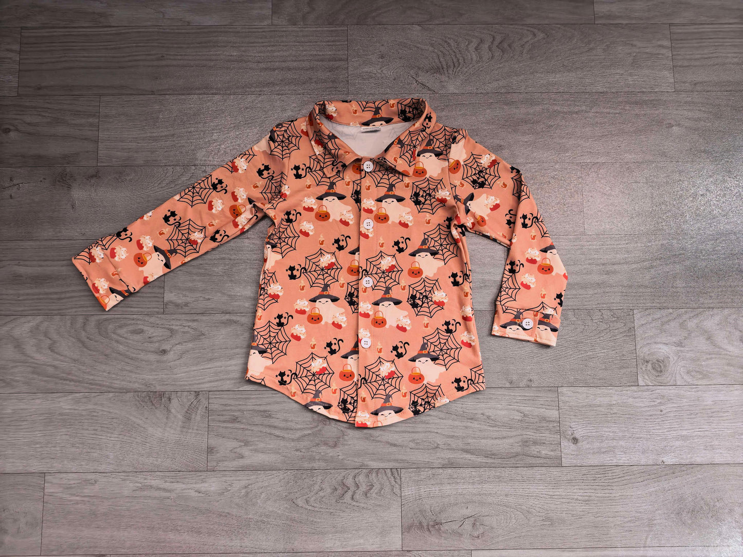 no MOQ BT1902 pre-order toddler boy clothes ghost print boy halloween top shirt-real pic 2026.8.21