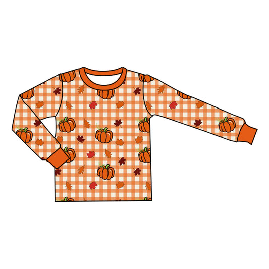 MOQ:5pcs BT1929 pre-order toddler boy clothes pumpkin print boy fall winter top shirt-2026.8.21