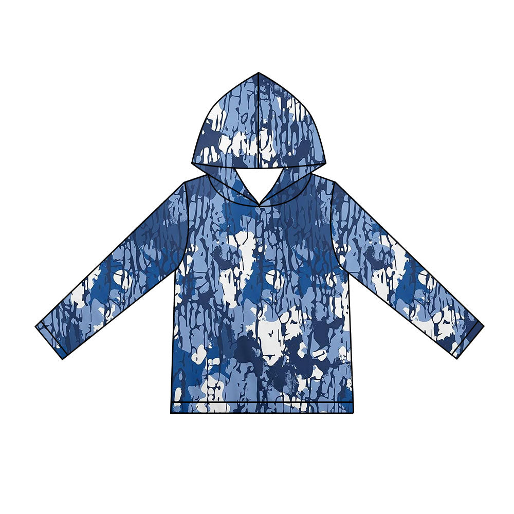 Preorder MOQ 5 pcs Each Style Hunting Camo Leaves Hoodie Pullover Shirt Kids Matching Clothes