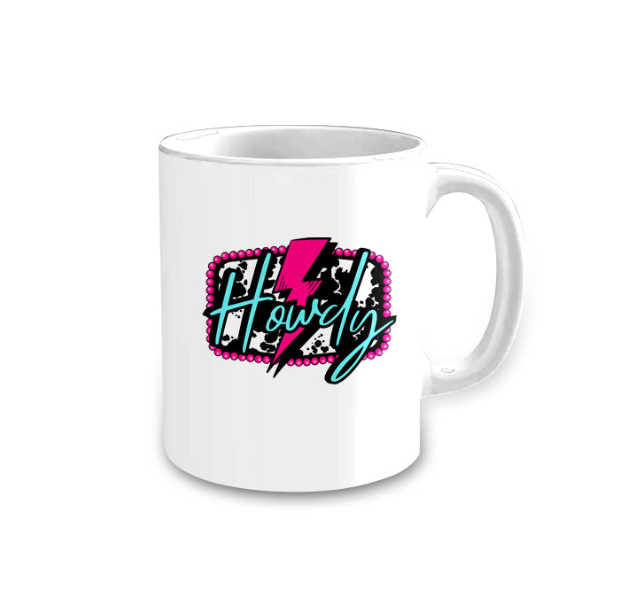 NO SHIPPING preorder CU0001 Howdy Lightning White Cup Can DIY Cup 3.1*3.7 inches 202505