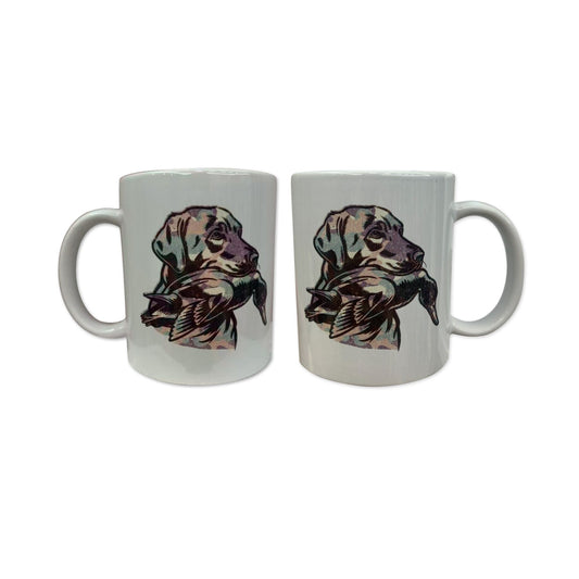 NO SHIPPING CU0009 Puppy Duck Hunting White Cup Can DIY Cup 3.1*3.7 inches 202601 RTS