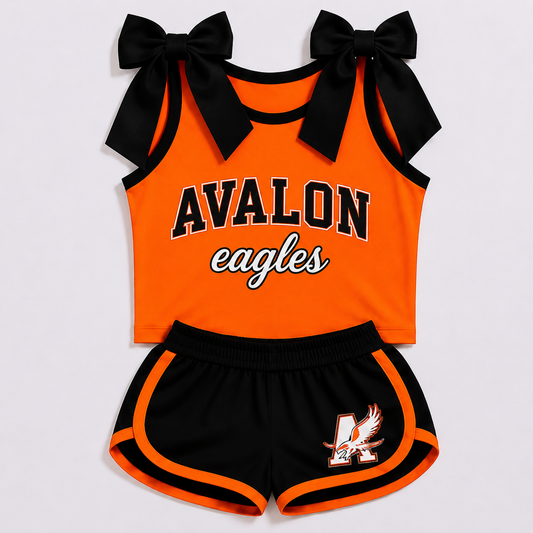 CUSTOM Pre-Order MOQ 5 PCS Fabric-Cotton GO TEAM Girls Outfit 202607