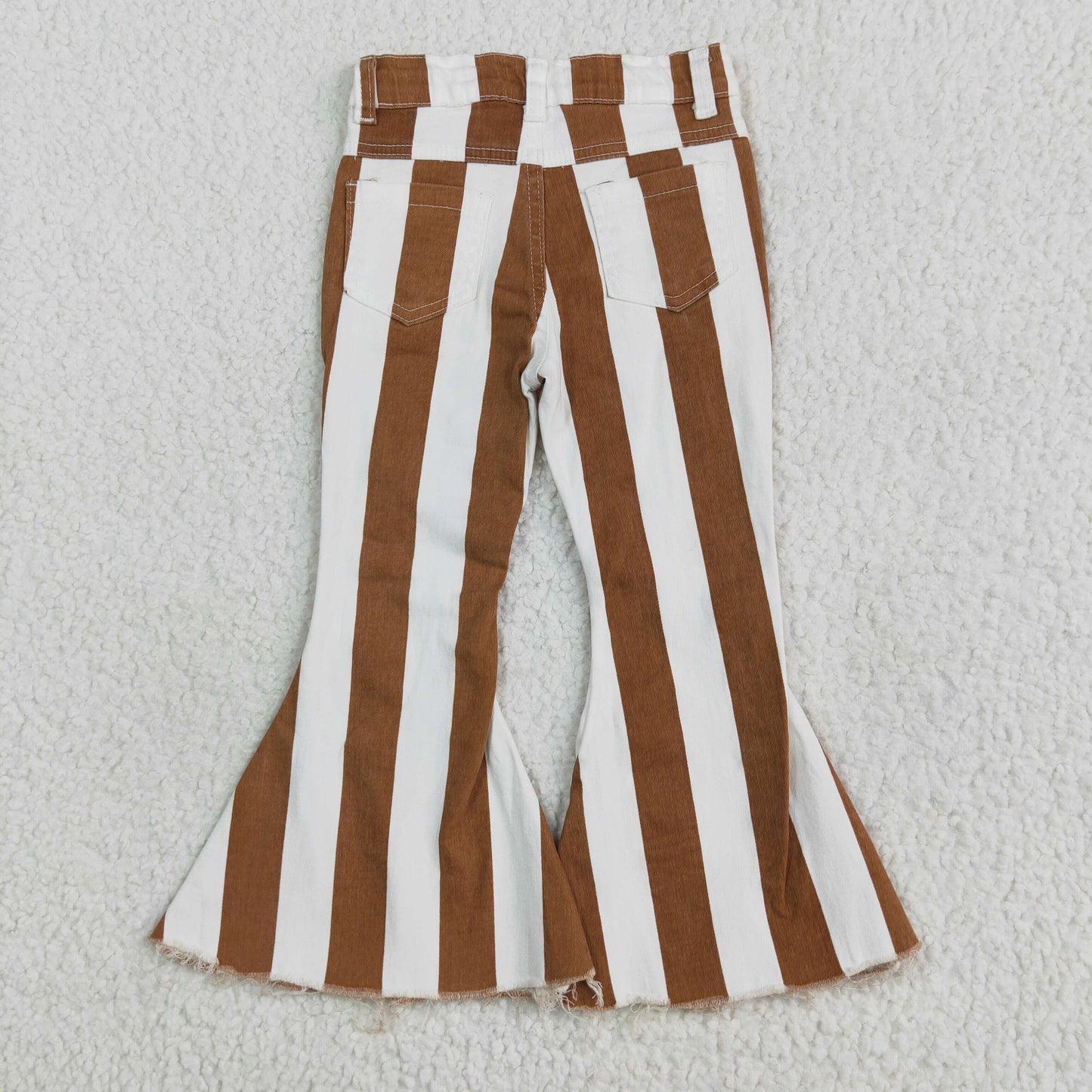 New E5-24 Striped Girls Bell Pants Denim Jeans 202505 RTS