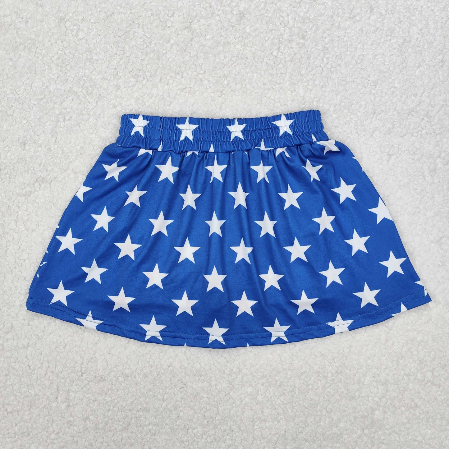 GLK0051 4th of July Star Striped Blue Red skirts Shorts Girls Boutique Outfit 202503 RTS
