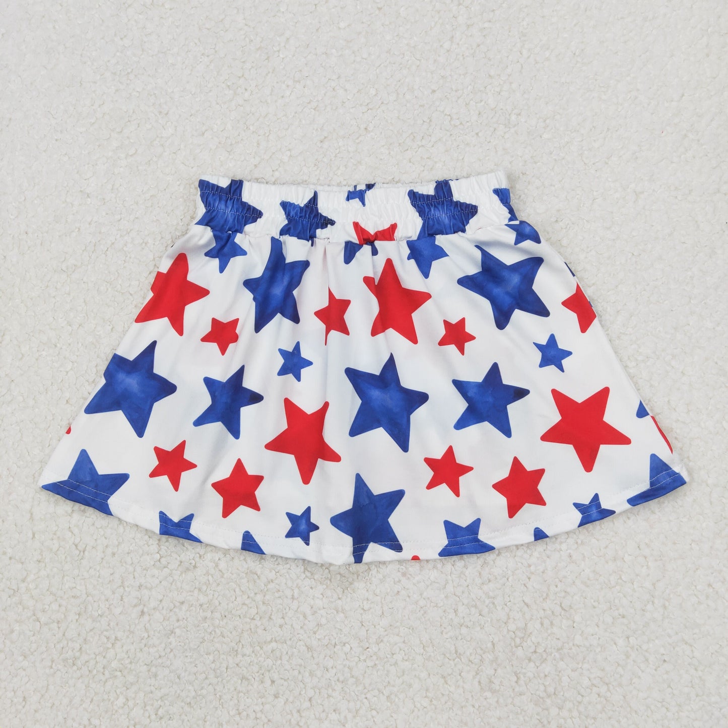 GLK0055 4th of July red blue star white skirts shorts girls boutique clothes 202504 RTS