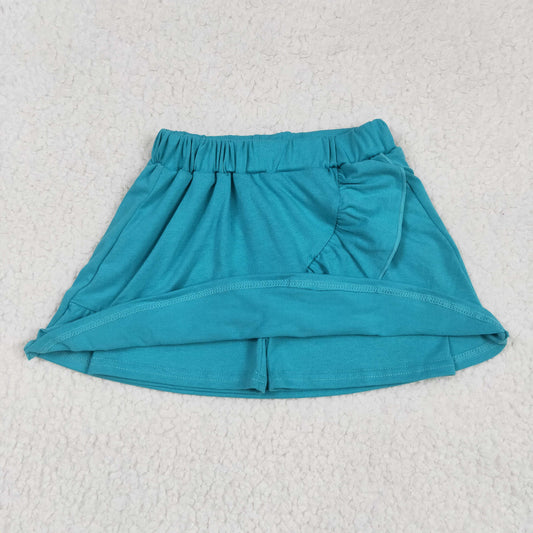 GLK0060 Pure Mint Green Ruffled skirt shorts girls boutique outfit 202505 RTS