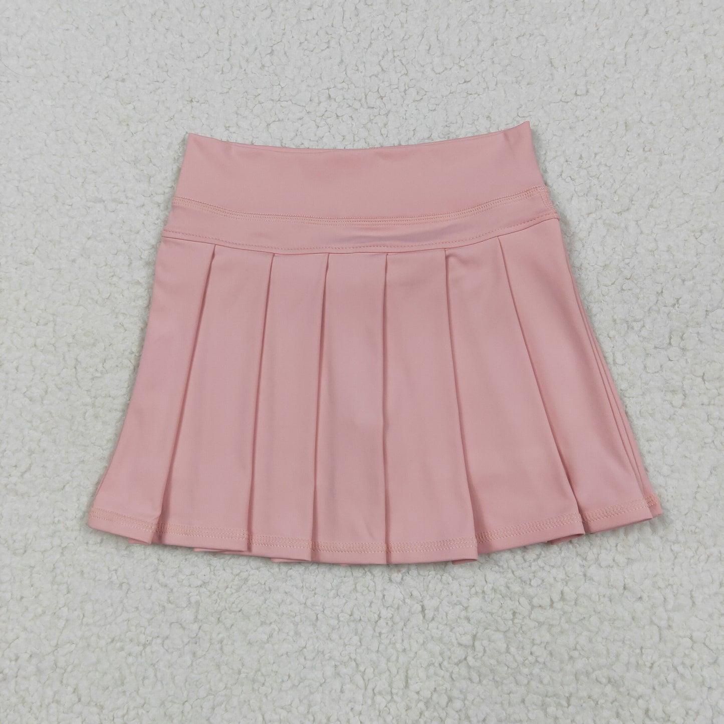 GLK0078 Pure Pink Yoga Pleated Skirts Girls Boutique Outfit 202506 RTS