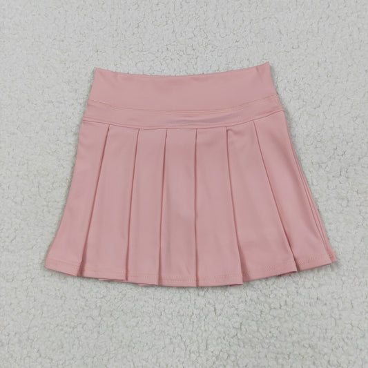 GLK0078 Pure Pink Yoga Pleated Skirts Girls Boutique Outfit 202506 RTS