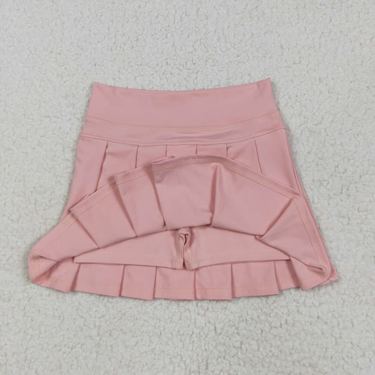 GLK0078 Pure Pink Yoga Pleated Skirts Girls Boutique Outfit 202506 RTS