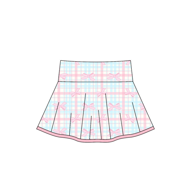 preorder GLK0106 Girls Boutique Bow Pink Blue Yoga Skirts 202505