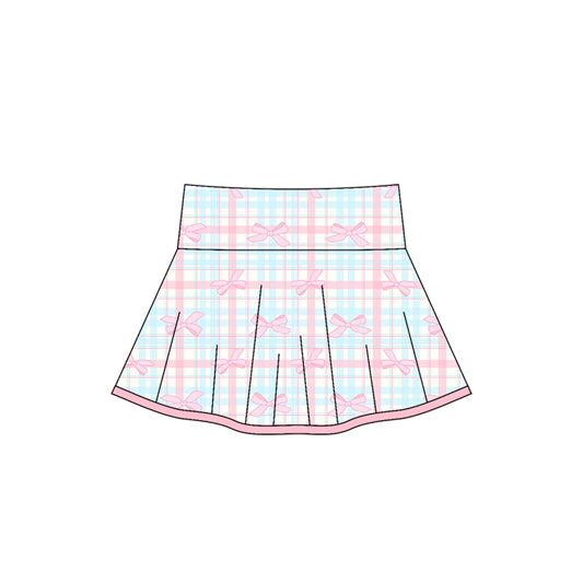 preorder GLK0106 Girls Boutique Bow Pink Blue Yoga Skirts 202505