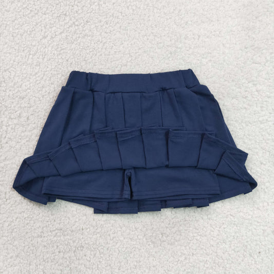 GLK0108 Girls Boutique Pure Cotton Navy Blue Pleated Skirts 202606 RTS