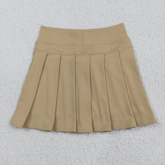 GLK0123 Girls Boutique Khaki Yoga Pleated Skirts 202508 RTS