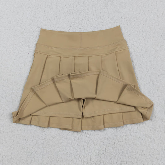 GLK0123 Girls Boutique Khaki Yoga Pleated Skirts 202508 RTS