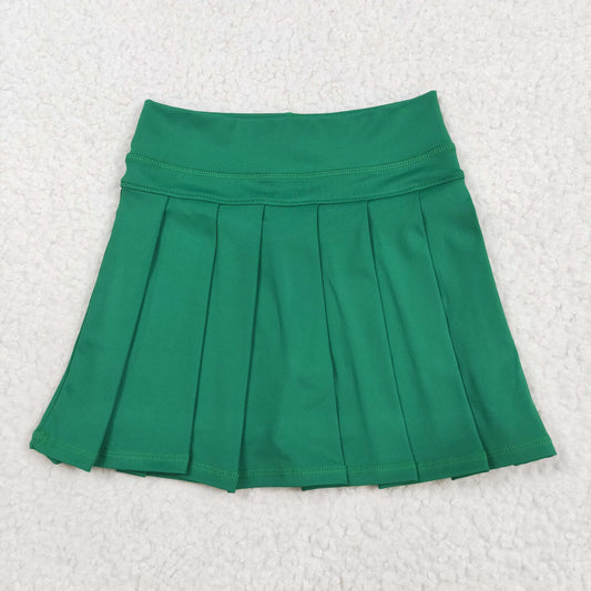 GLK0126 Girls Boutique Green Yoga Pleated Skirts 202508 RTS