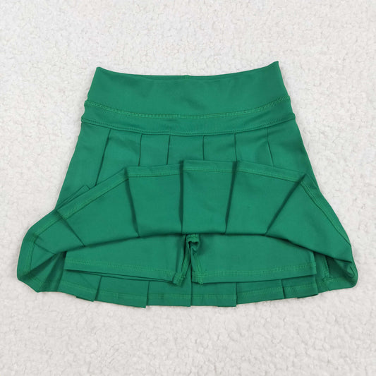GLK0126 Girls Boutique Green Yoga Pleated Skirts 202508 RTS