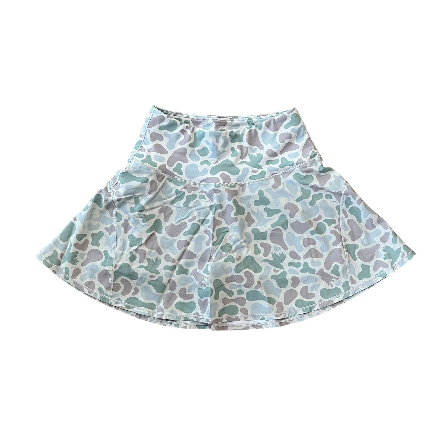 preorder GLK0132 Adult Women Boutique Puppy Duck Light Green Camouflage Yoga Skirts 202507
