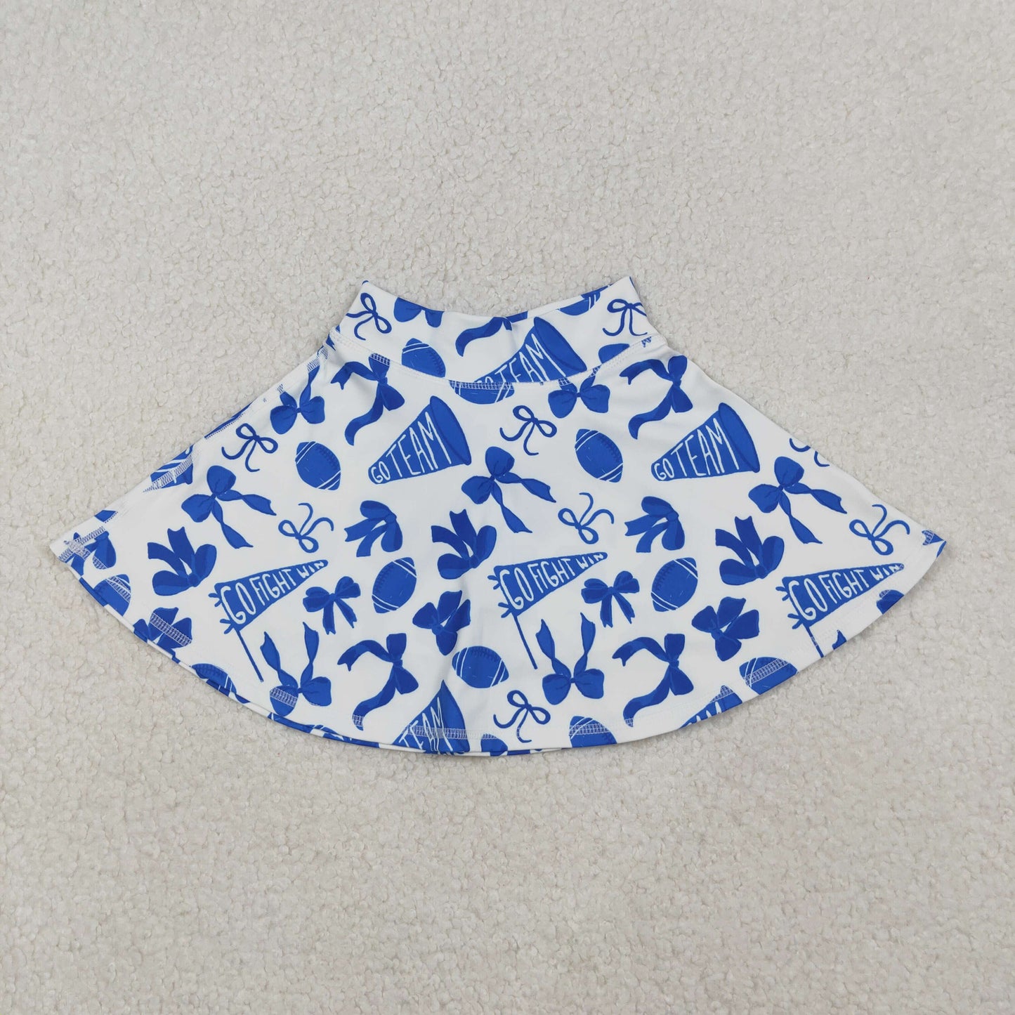 GLK0138 GO TEAM Blue Yoga Pleated Skirts 202510 RTS