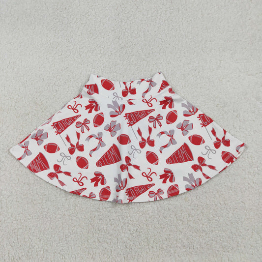 GLK0141 GO TEAM Red Yoga Pleated Skirts 202512 RTS