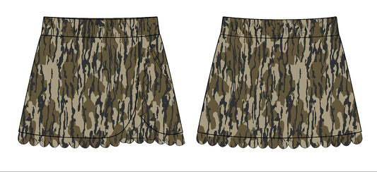 MOQ 5 preorder GLK0172 Army Green Camouflage Girls Yoga Skirts 202510