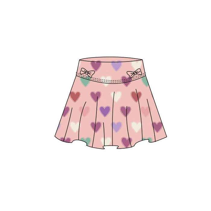MOQ 5 preorder GLK0182 Valentines Love Girls Yoga Skirts 202511