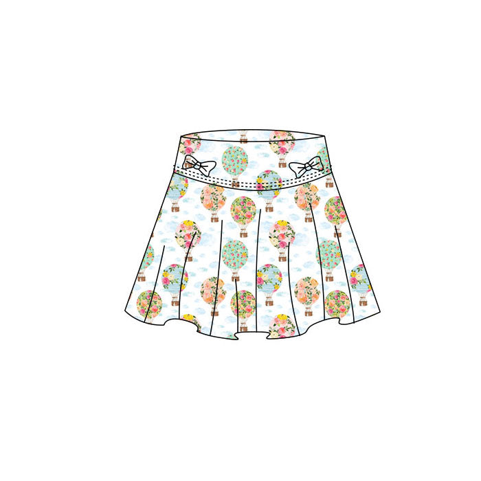 MOQ 5 preorder GLK0187 Floral Hot Air Balloon Girls Yoga Skirts 202511