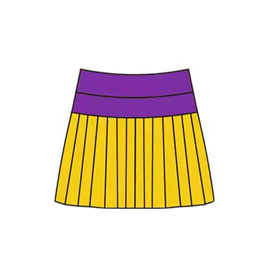 MOQ 5 preorder GLK0196 Mardi Gras Girls Yoga Pleated Skirts 202511