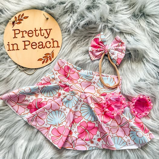 MOQ 5 PCS preorder GLK0231 Flower Shell Pink Girls Yoga Skirts with Shorts 202512