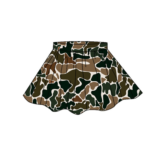 MOQ 5 PCS preorder GLK0271 Brown Green Camouflage Shorts Skirts Girls Yoga Skirts 202604
